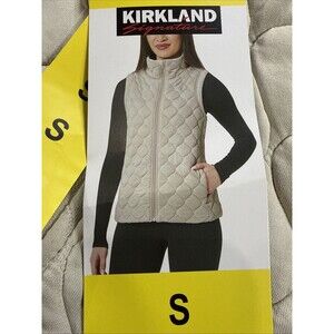 KIRKLAND Signature Women's QUILTED ACTIVE Vest - CREAM, Small NWT